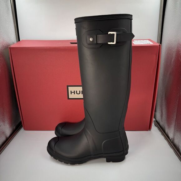 Hunter Original Tour Tall Boot, Black Winter, Rain Boot, Women’s Size 8 New - Picture 7 of 16